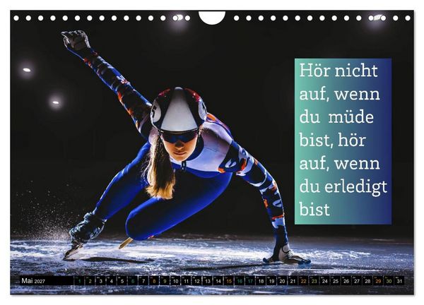 Produktbild: St&auml;rker als gestern &ndash; Sportliche Motivation in Bildern und Spr&uuml;chen (Wandkalender 2027 DIN A4 quer), CALVENDO Monatskalender