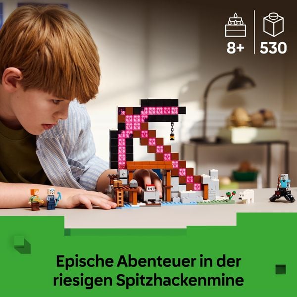 Produktbild: LEGO Minecraft 21277 Die Spitzhackenmine, Gamer Spielzeug ab 8 Jahren