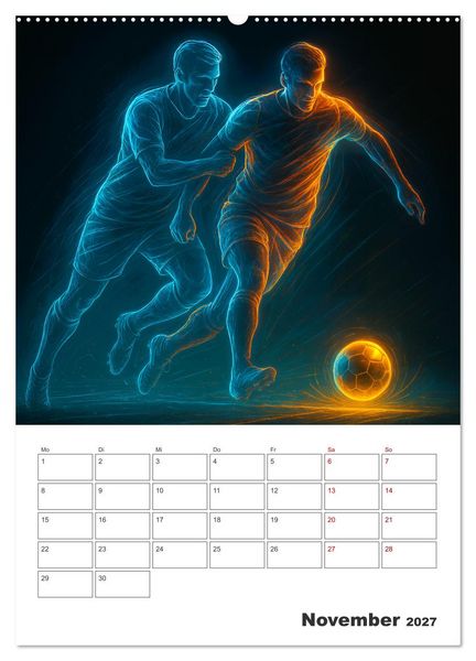 Produktbild: Vision Fu&szlig;ball Licht - Kraft - Spiel (hochwertiger Premium Wandkalender 2027 DIN A2 hoch), Kunstdruck in Hochglanz