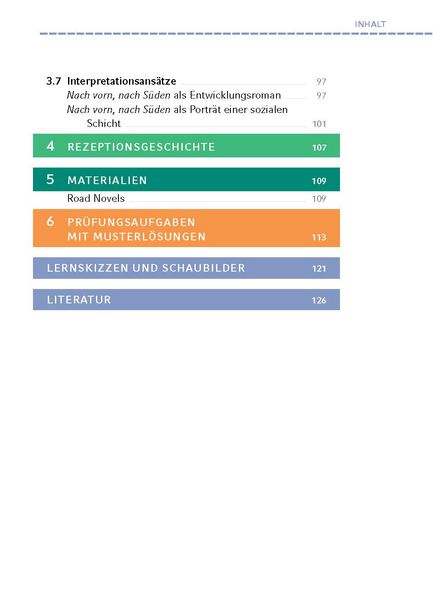 Produktbild: Nach vorn, nach S&uuml;den von Sarah J&auml;ger - Textanalyse und Interpretation