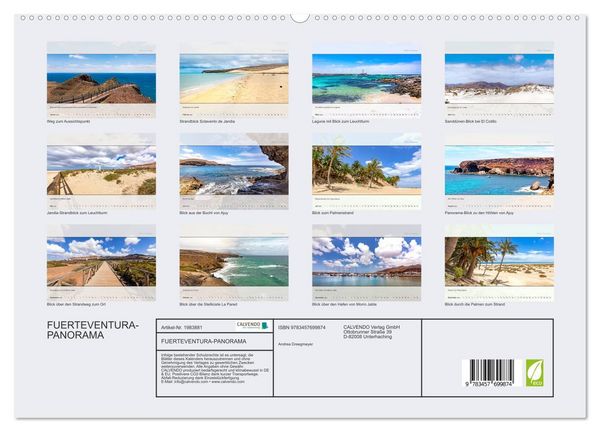Produktbild: FUERTEVENTURA-PANORAMA (hochwertiger Premium Wandkalender 2026 DIN A2 quer), Kunstdruck in Hochglanz
