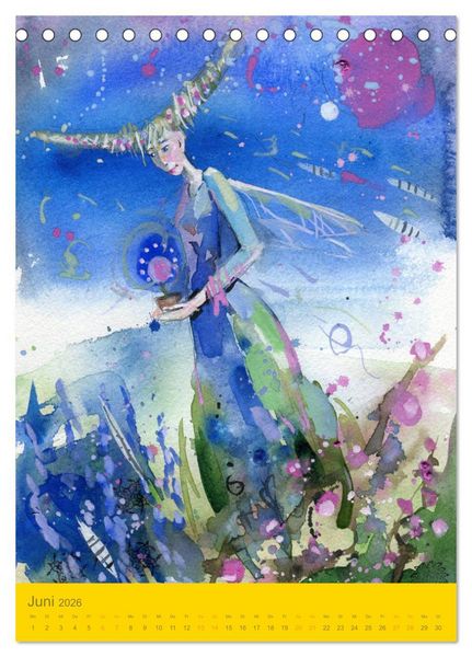 Produktbild: Im Elfenreich- Zauber und Magie der Elfen in sch&ouml;nen Aquarellen (Tischkalender 2026 DIN A5 hoch), CALVENDO Monatskalender
