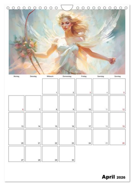 Produktbild: Der g&ouml;ttliche Planer. Aquarelle von antiken griechischen G&ouml;ttern (Wandkalender 2026 DIN A4 hoch), CALVENDO Monatskalender