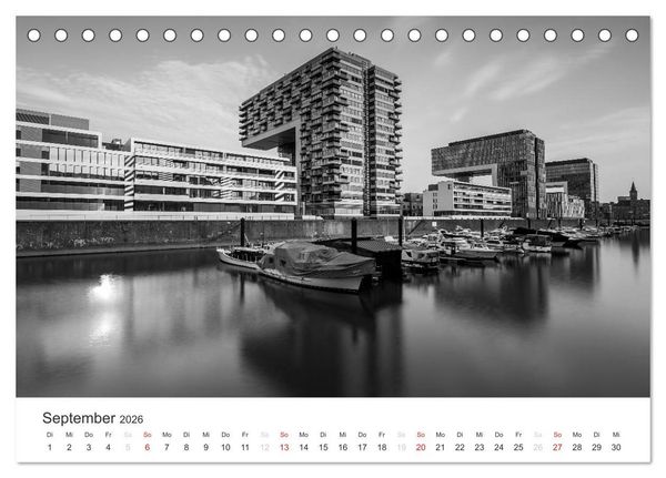 Produktbild: K&ouml;ln - monochrome Ansichten (Tischkalender 2026 DIN A5 quer), CALVENDO Monatskalender