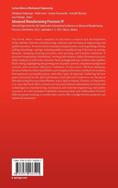 Produktbild: Advanced Manufacturing Processes IV