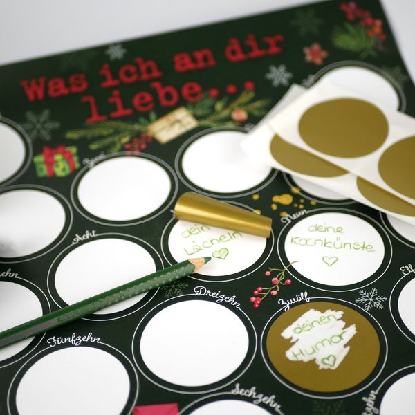 Produktbild: Was ich an dir liebe &ndash; Der Rubbel-Adventskalender