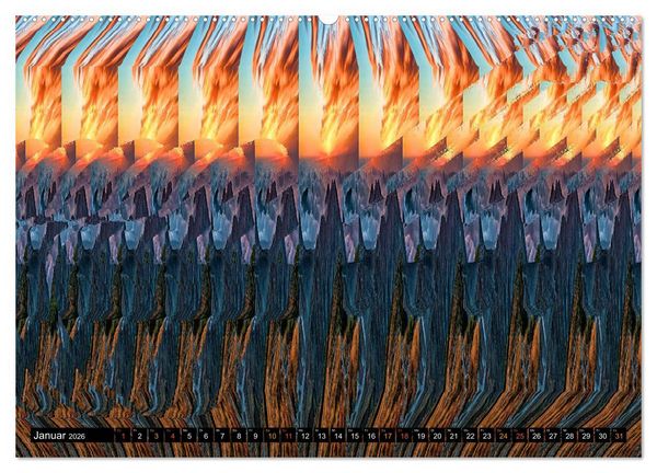 Produktbild: Magische Bilder - 3D Stereogramme (Wandkalender 2026 DIN A2 quer), CALVENDO Monatskalender