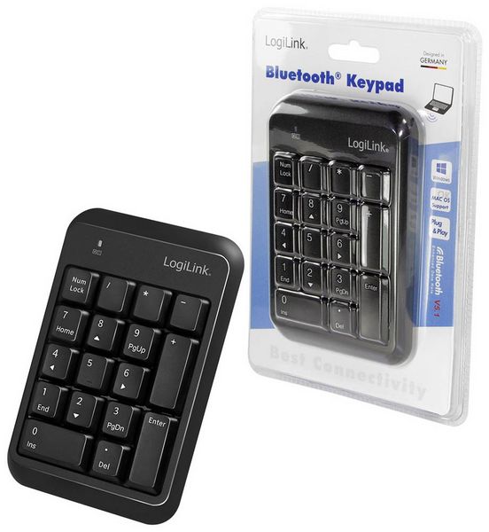 Produktbild: LogiLink ID0201 Bluetooth&reg; Nummernblock Schwarz