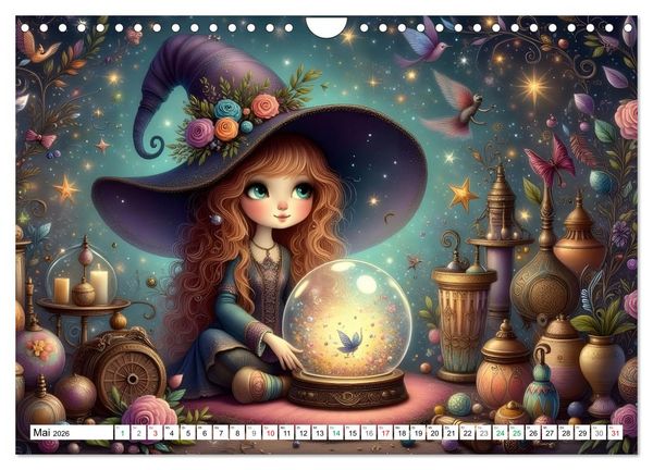 Produktbild: Luna, die kleine Zauberhexe (Wandkalender 2026 DIN A4 quer), CALVENDO Monatskalender