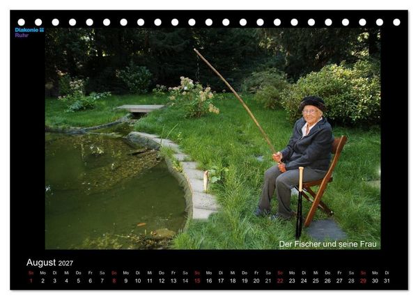 Produktbild: "Sch&ouml;nheit im Alter" - die Feierabendh&auml;user zu Gast im M&auml;rchenland der Br&uuml;der Grimm (Tischkalender 2027 DIN A5 quer), CALVENDO Monatskalender