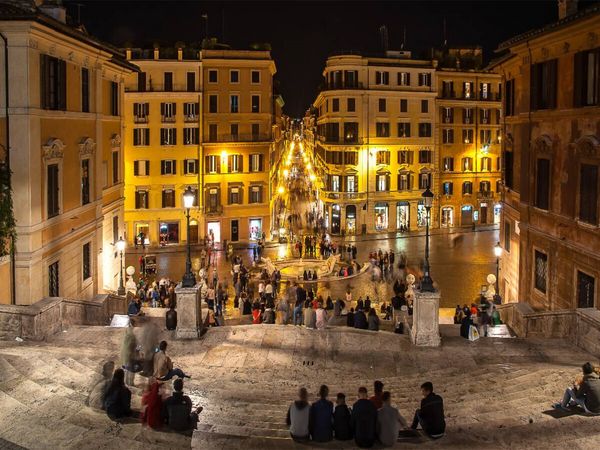 Produktbild: CALVENDO Puzzle Auf der Spanischen Treppe | 1000 Teile Lege-Gr&ouml;&szlig;e 64x48cm Foto-Puzzle f&uuml;r gl&uuml;ckliche Stunden