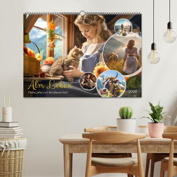 Produktbild: Alm Leben - Meine Liebe zum Bergbauernhof (Wandkalender 2026 DIN A2 quer), CALVENDO Monatskalender
