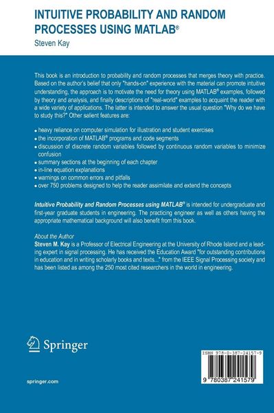 Produktbild: Intuitive Probability and Random Processes using MATLAB&reg;