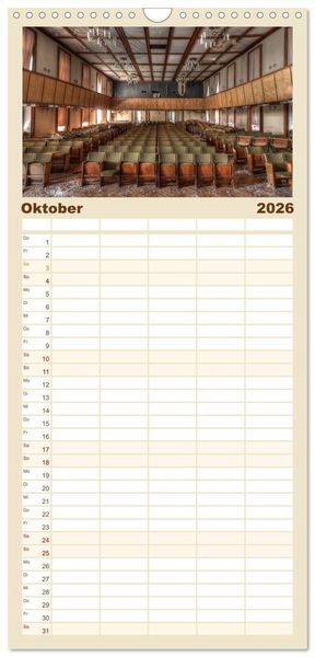 Produktbild: Familienplaner 2026 - Verlassene Orte im Harz mit 5 Spalten (Wandkalender, 21 x 45 cm) CALVENDO