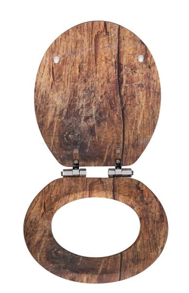 Produktbild: WC-Sitz Mod. Rustic Braun, aus zertifiziertem MDF
