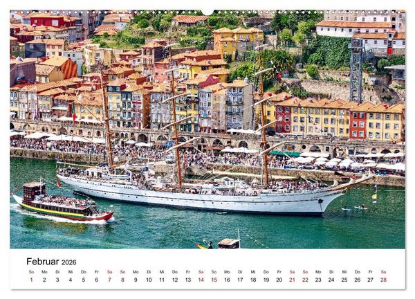 Produktbild: Porto und Gaia - Ausblicke und Einsichten (hochwertiger Premium Wandkalender 2026 DIN A2 quer), Kunstdruck in Hochglanz