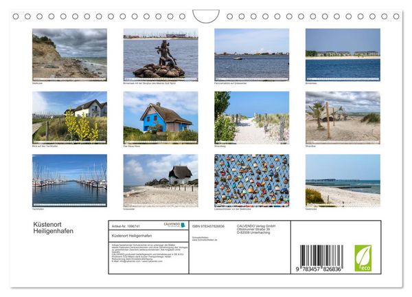 Produktbild: K&uuml;stenort Heiligenhafen (Wandkalender 2026 DIN A4 quer), CALVENDO Monatskalender