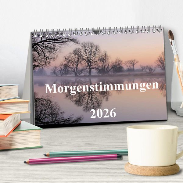 Produktbild: Morgenstimmungen 2026 (Tischkalender 2026 DIN A5 quer), CALVENDO Monatskalender