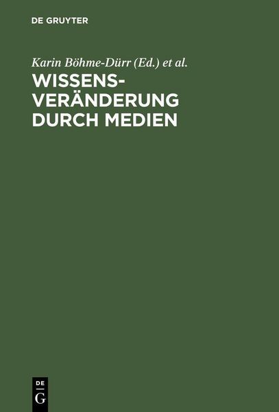 Produktbild: Wissensver&auml;nderung durch Medien