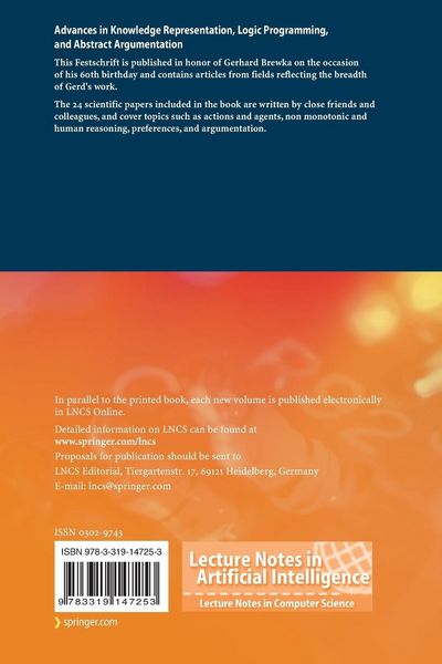 Produktbild: Advances in Knowledge Representation, Logic Programming, and Abstract Argumentation