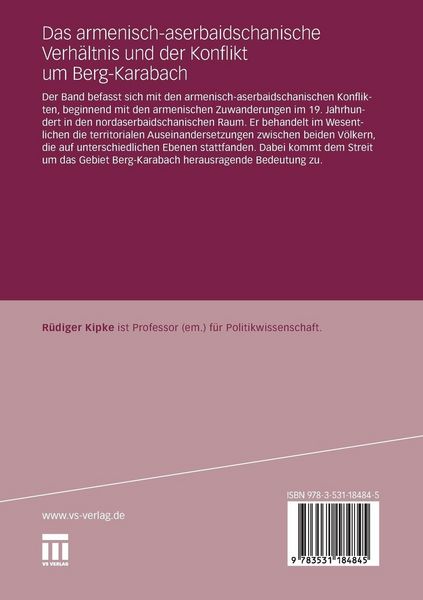 Produktbild: Das armenisch-aserbaidschanische Verh&auml;ltnis und der Konflikt um Berg-Karabach