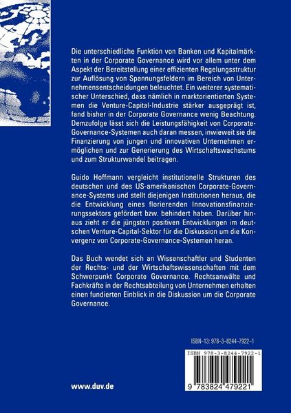 Produktbild: Corporate-Governance-Systeme und ihr Einfluss auf die Innovationsfinanzierung