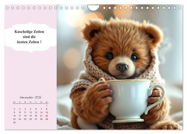 Produktbild: Tierische Herzensbrecher - Charmante Tiere mit ihren Botschaften (Wandkalender 2026 DIN A4 quer), CALVENDO Monatskalender