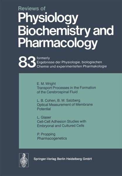 Produktbild: Reviews of Physiology, Biochemistry and Pharmacology