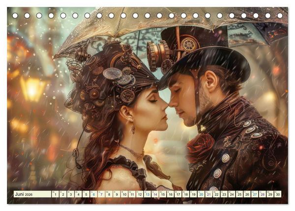 Produktbild: Steampunk - Bl&uuml;tezeit der Mechanik (Tischkalender 2026 DIN A5 quer), CALVENDO Monatskalender