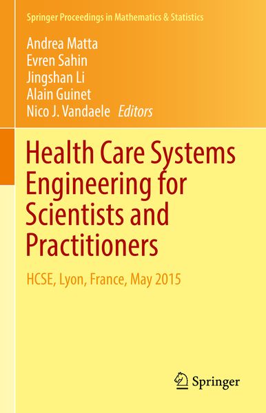 Produktbild: Health Care Systems Engineering for Scientists and Practitioners