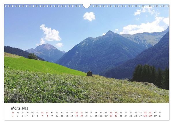 Produktbild: &Uuml;ber die Alpen - Auf dem E5 von Oberstdorf nach Meran (Wandkalender 2026 DIN A3 quer), CALVENDO Monatskalender