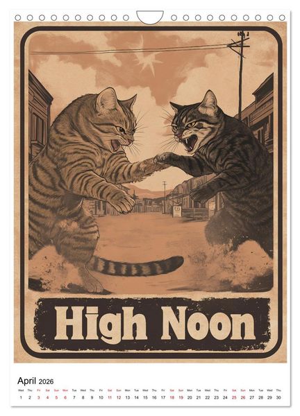 Produktbild: If Movies where full of Cats (Wall Calendar 2026 DIN A4 portrait), CALVENDO 12 Month Wall Calendar