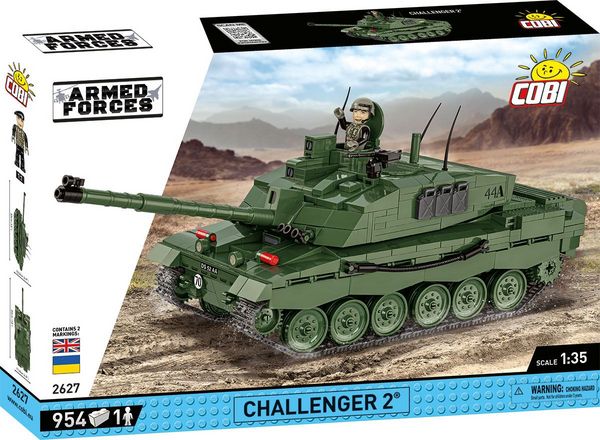 Produktbild: COBI Armed Forces 2627 - Challenger 2, Panzer, Bausatz 1:35, 954 Klemmbausteine