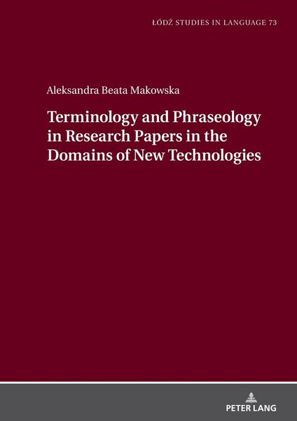 Produktbild: Terminology and Phraseology in Research Papers in the Domains of New Technologies