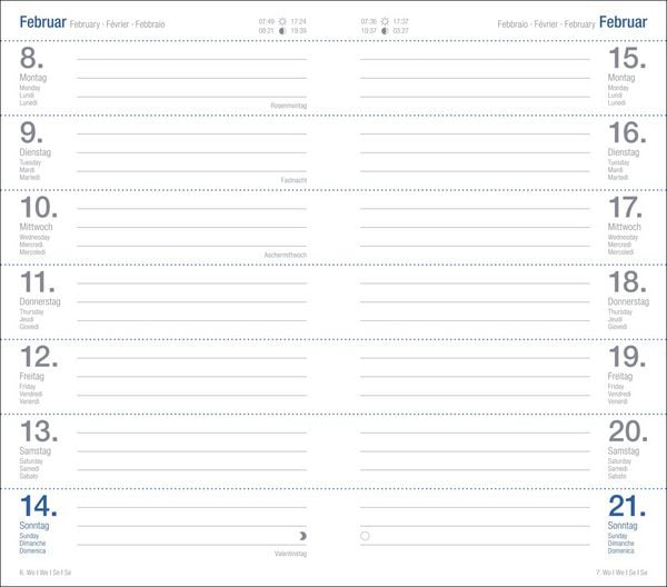 Produktbild: Wochen-Taschenkalender, schwarz 2027