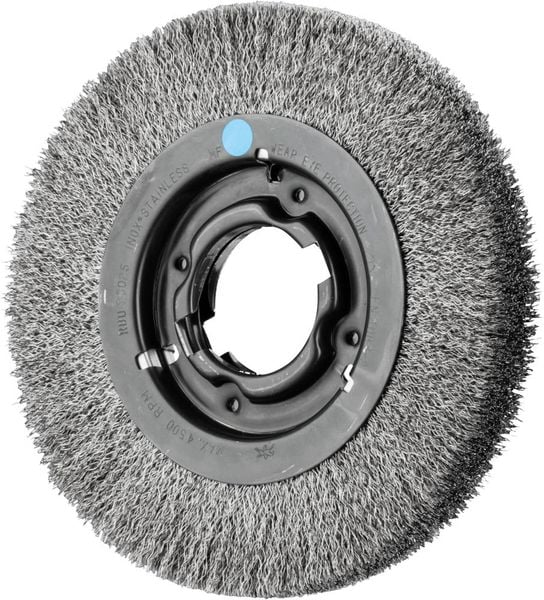 Produktbild: PFERD TOOLS Rundb&uuml;rste breit ungezopft RBU &Oslash; 200 x 25 mm variable Bohrung Edelstahl-Draht-&Oslash; 0,30 f&uuml;r Schleifbock 1 POS RBU 20025/AK32-2 INOX 0,30