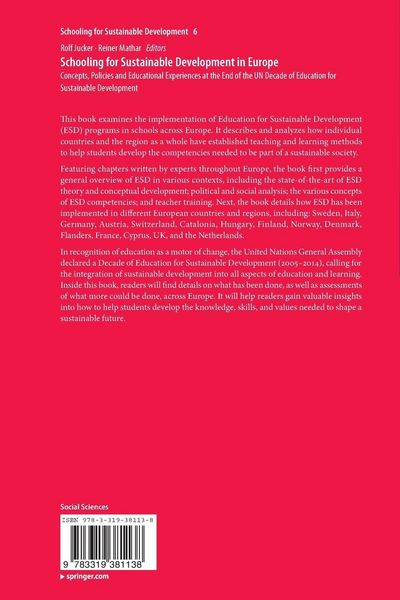 Produktbild: Schooling for Sustainable Development in Europe