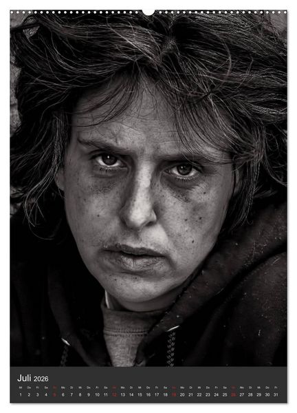 Produktbild: Obdachlos. Die Gesichter der Armut (Wandkalender 2026 DIN A2 hoch), CALVENDO Monatskalender