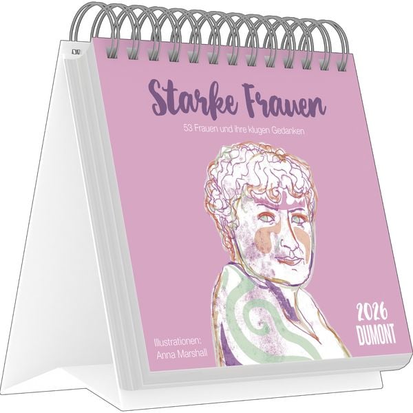 Produktbild: Starke Frauen 2026 - Tischaufstellkalender mit 53 Motiven und motivierenden Sprüchen