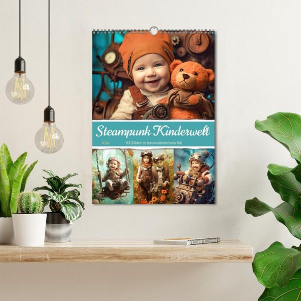 Produktbild: Steampunk Kinderwelt (Wandkalender 2026 DIN A3 hoch), CALVENDO Monatskalender