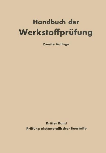 Produktbild: Die Pr&uuml;fung nichtmetallischer Baustoffe