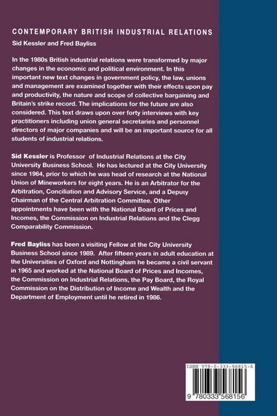 Produktbild: Contemporary British Industrial Relations