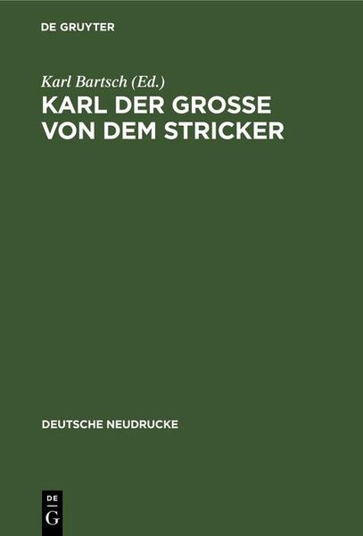 Produktbild: Karl der Gro&szlig;e von dem Stricker