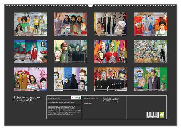 Produktbild: Schaufensterpuppen aus aller Welt (Wandkalender 2026 DIN A2 quer), CALVENDO Monatskalender