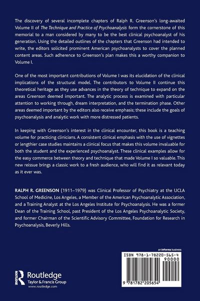 Produktbild: The Technique and Practice of Psychoanalysis