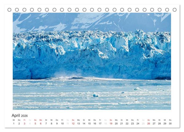 Produktbild: ALASKA Gletscher EIS (Tischkalender 2026 DIN A5 quer), CALVENDO Monatskalender