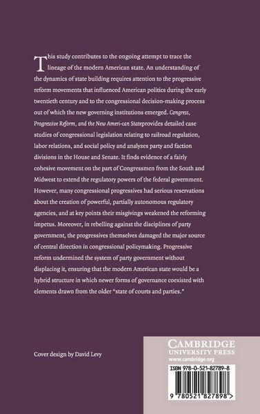 Produktbild: Congress, Progressive Reform, and the New American State