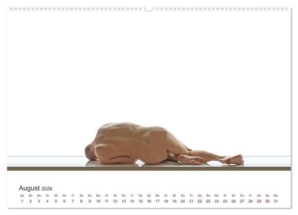 Produktbild: Form und Sinnlichkeit - minimalistische M&auml;nnerakte (Wandkalender 2026 DIN A2 quer), CALVENDO Monatskalender