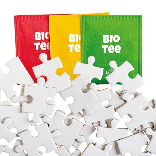 Produktbild: Puzzle & Bio-Tee-Adventskalender Motiv Eislaufen