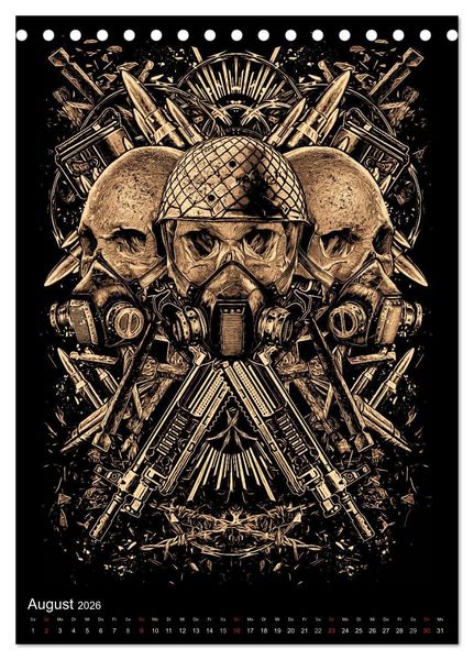 Produktbild: BLOODBOY/WAR ILLUSTRATION (Tischkalender 2026 DIN A5 hoch), CALVENDO Monatskalender